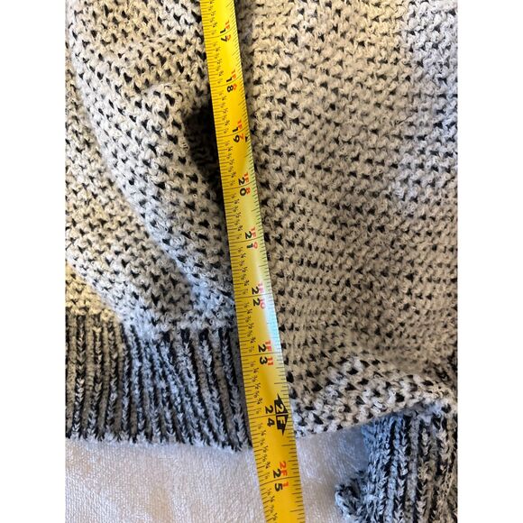 Lou & Grey Open Front Cardigan Large Gray Marled Cozy Knit Draped Sweater - Picture 6 of 6